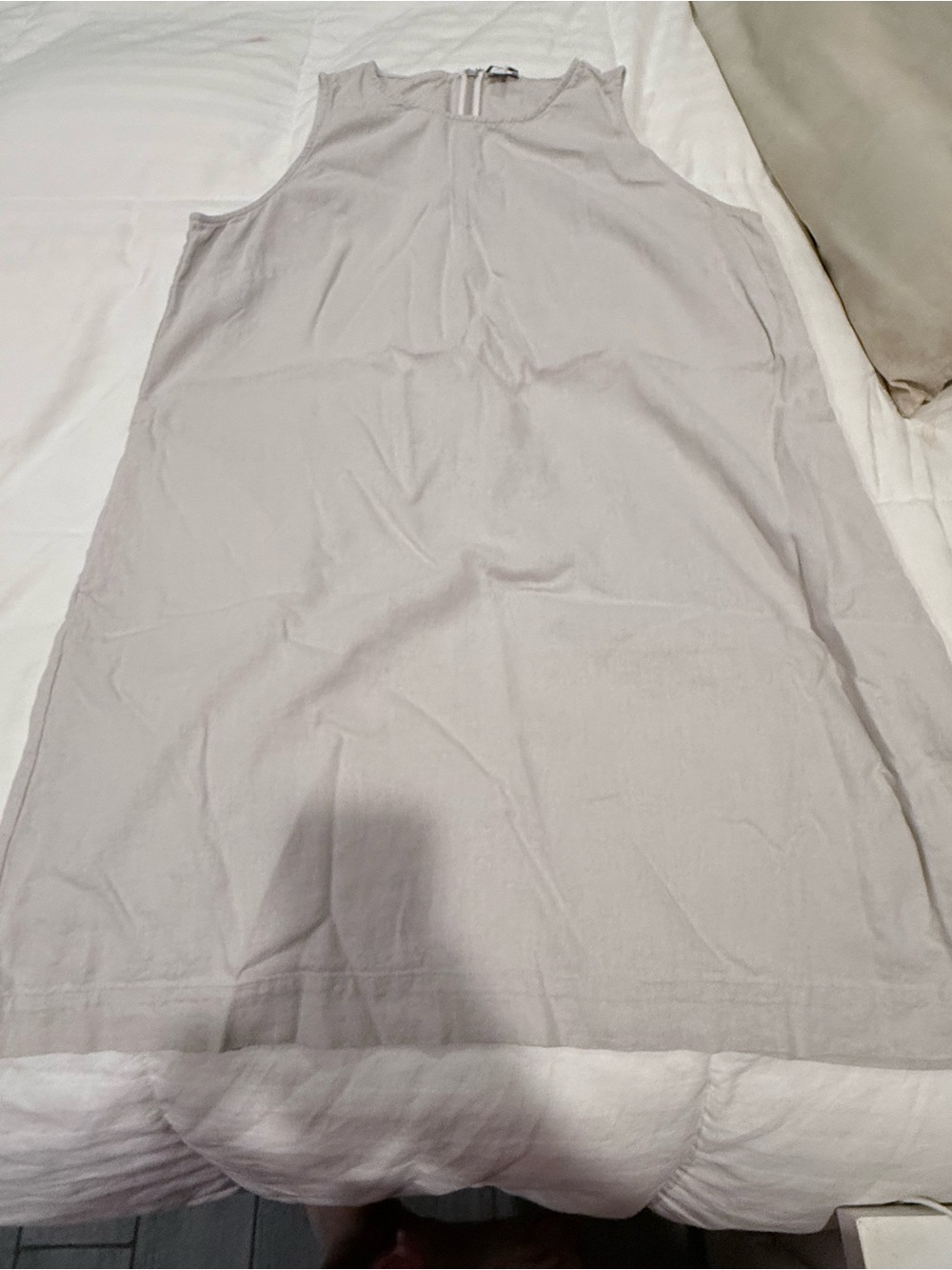 J. Crew Oat Colored linen blend shift dress